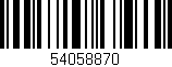 Código de barras (EAN, GTIN, SKU, ISBN): '54058870'