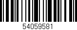 Código de barras (EAN, GTIN, SKU, ISBN): '54059581'