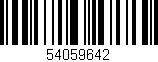 Código de barras (EAN, GTIN, SKU, ISBN): '54059642'