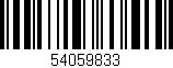 Código de barras (EAN, GTIN, SKU, ISBN): '54059833'