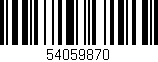 Código de barras (EAN, GTIN, SKU, ISBN): '54059870'