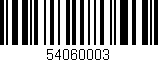 Código de barras (EAN, GTIN, SKU, ISBN): '54060003'