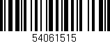 Código de barras (EAN, GTIN, SKU, ISBN): '54061515'