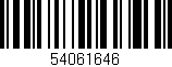 Código de barras (EAN, GTIN, SKU, ISBN): '54061646'