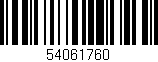 Código de barras (EAN, GTIN, SKU, ISBN): '54061760'
