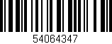 Código de barras (EAN, GTIN, SKU, ISBN): '54064347'