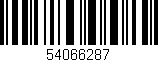 Código de barras (EAN, GTIN, SKU, ISBN): '54066287'