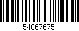 Código de barras (EAN, GTIN, SKU, ISBN): '54067675'