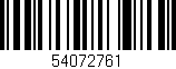 Código de barras (EAN, GTIN, SKU, ISBN): '54072761'