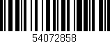 Código de barras (EAN, GTIN, SKU, ISBN): '54072858'
