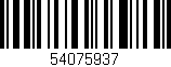 Código de barras (EAN, GTIN, SKU, ISBN): '54075937'