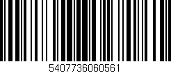 Código de barras (EAN, GTIN, SKU, ISBN): '5407736060561'