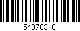 Código de barras (EAN, GTIN, SKU, ISBN): '54078310'