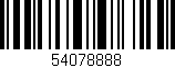 Código de barras (EAN, GTIN, SKU, ISBN): '54078888'