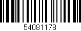 Código de barras (EAN, GTIN, SKU, ISBN): '54081178'