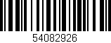 Código de barras (EAN, GTIN, SKU, ISBN): '54082926'