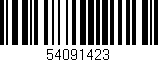 Código de barras (EAN, GTIN, SKU, ISBN): '54091423'