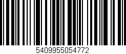 Código de barras (EAN, GTIN, SKU, ISBN): '5409955054772'