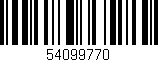 Código de barras (EAN, GTIN, SKU, ISBN): '54099770'