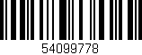 Código de barras (EAN, GTIN, SKU, ISBN): '54099778'