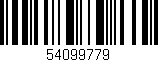 Código de barras (EAN, GTIN, SKU, ISBN): '54099779'