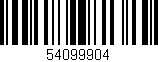 Código de barras (EAN, GTIN, SKU, ISBN): '54099904'