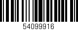 Código de barras (EAN, GTIN, SKU, ISBN): '54099916'