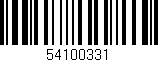 Código de barras (EAN, GTIN, SKU, ISBN): '54100331'