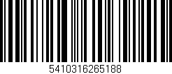 Código de barras (EAN, GTIN, SKU, ISBN): '5410316265188'