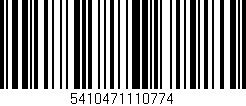 Código de barras (EAN, GTIN, SKU, ISBN): '5410471110774'