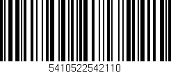 Código de barras (EAN, GTIN, SKU, ISBN): '5410522542110'