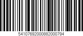 Código de barras (EAN, GTIN, SKU, ISBN): '54107692000882000794'