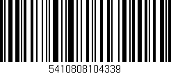 Código de barras (EAN, GTIN, SKU, ISBN): '5410808104339'