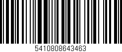 Código de barras (EAN, GTIN, SKU, ISBN): '5410808643463'