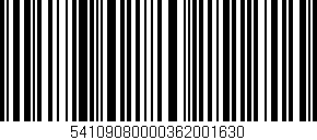 Código de barras (EAN, GTIN, SKU, ISBN): '54109080000362001630'