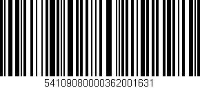 Código de barras (EAN, GTIN, SKU, ISBN): '54109080000362001631'