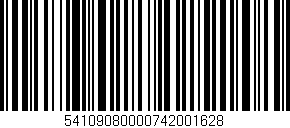 Código de barras (EAN, GTIN, SKU, ISBN): '54109080000742001628'