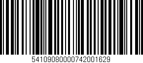 Código de barras (EAN, GTIN, SKU, ISBN): '54109080000742001629'