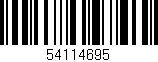 Código de barras (EAN, GTIN, SKU, ISBN): '54114695'