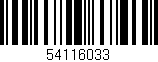 Código de barras (EAN, GTIN, SKU, ISBN): '54116033'
