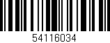 Código de barras (EAN, GTIN, SKU, ISBN): '54116034'