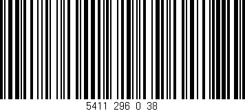 Código de barras (EAN, GTIN, SKU, ISBN): '5411_296_0_38'