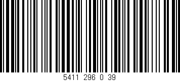 Código de barras (EAN, GTIN, SKU, ISBN): '5411_296_0_39'