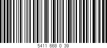 Código de barras (EAN, GTIN, SKU, ISBN): '5411_668_0_39'