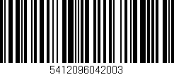 Código de barras (EAN, GTIN, SKU, ISBN): '5412096042003'