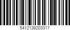 Código de barras (EAN, GTIN, SKU, ISBN): '5412138203317'