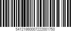Código de barras (EAN, GTIN, SKU, ISBN): '54121860007222001750'