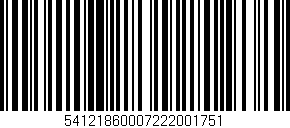 Código de barras (EAN, GTIN, SKU, ISBN): '54121860007222001751'