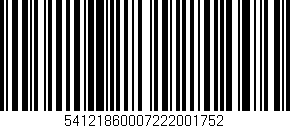 Código de barras (EAN, GTIN, SKU, ISBN): '54121860007222001752'