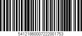 Código de barras (EAN, GTIN, SKU, ISBN): '54121860007222001753'